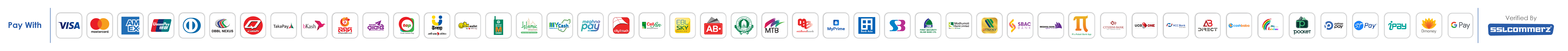 Payment methods supported by SSLCommerz